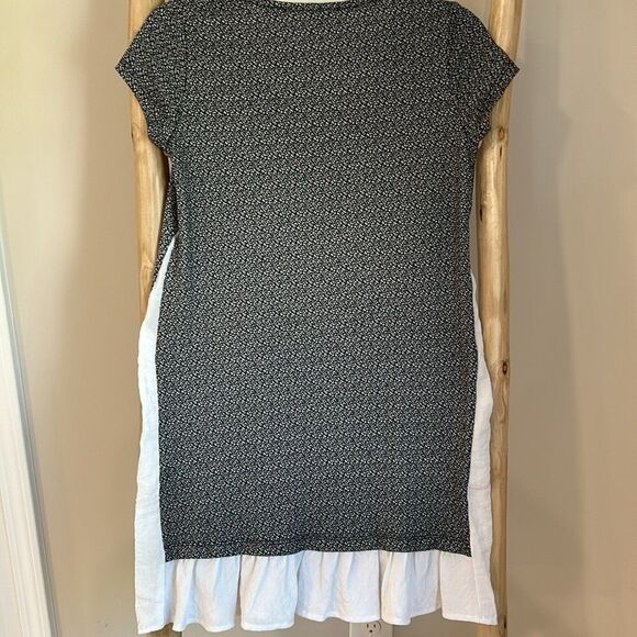 Anthropologie Fluttered Heather Tunic Womens Dress Size Small Black White - Picture 9 of 9